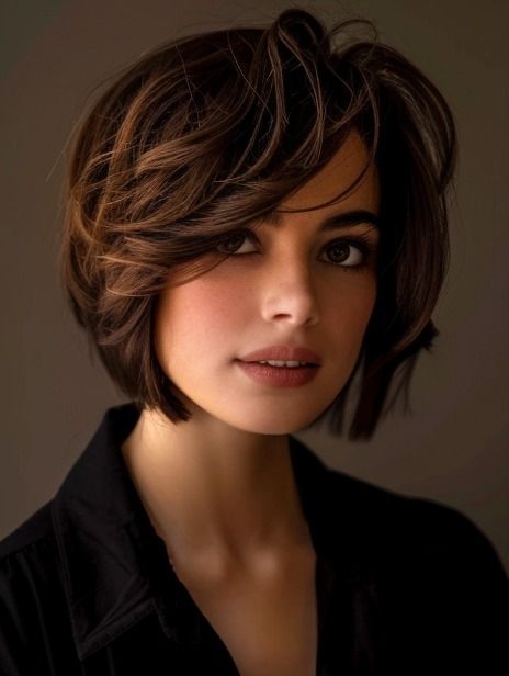 Italian Hairstyles Woman Short, Italian Bob Haircut Round Face, Italian Bob Round Face, Short Hair Styles Ideas, Cute Short Hair Styles, 2024 Bobs For Round Face, Italian Bob 2024 Round Face, Italian Bob Haircut, Cute Short Hair