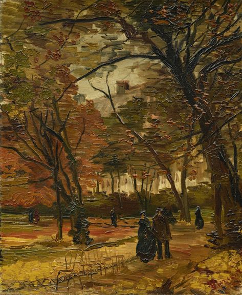 gogh, vincent van people strol ||| landscape ||| sotheby's n10147lotb7gnmen Van Gogh Theme, Fall Posters, Art Vincent Van Gogh, Goth Cottagecore, Vincent Willem Van Gogh, Art Van Gogh, Modern Landscape Painting, Parisienne Style, Vincent Van Gogh Paintings