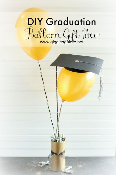 Surprise your graduate with a fun DIY Graduation Cap Balloon Gift or use these fun balloons for centerpieces at your graduation party. Unique College Graduation Gifts, Graduation Invitations Diy, Graduation Crafts, Diy Graduation Cap, Diy Graduation, Graduation Balloons, High School Graduation Party, Diy Event, Preschool Graduation