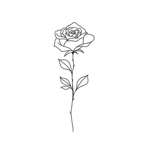 Mini Rose Tattoo Design, Rose Line Work Tattoo Design, Minimalist Rose Drawing, Rose Minimalist Tattoo, Two Roses Tattoo Design, Rose Sketch Simple, Rose Tattoo Line, Mini Tattoos Rose, Rose Tattoo Fine Line