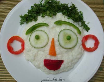 Seasoned Curd rice with vegetables. Salad Decoration Ideas, Rice With Vegetables, Curd Rice, Popsicle Stick Crafts For Kids, Vegetable Rice, Creative Food Art, How To Cook Rice, Food Crafts, Fruit Art