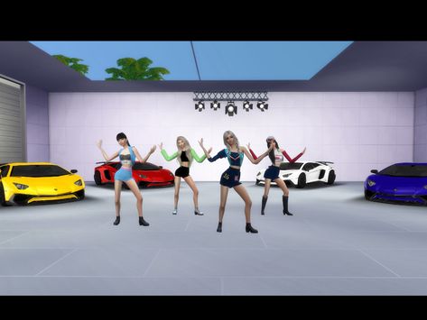 The Sims Resource - Blackpink 'Shut Down' Dance&Sing Animation K-pop Sims 4 Kpop Dance Animation, Sims 4 Mods Dance, Sing Animation, Ballerina Poses, Kpop Backgrounds, Dance Sing, Singing Group, Sims 4 Mods Clothes, Dance Kpop