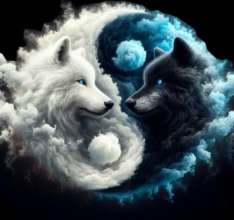 Black And White Wolf Wallpaper, Wolf Pictures Wolves Art, White Wolf Art Fantasy, Evvi Art, Jing Y Jang, Wolf Art Fantasy, Cute Wolf Drawings, Dragon Tattoo Ideas, Dragon Wolf