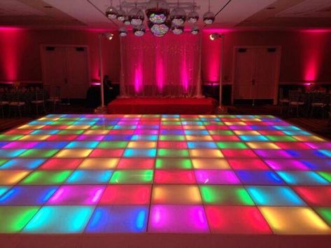 Disco Floor, Led Dance Floor, Disco Birthday Party, Disco Party Decorations, 80s Disco, Nightclub Design, Disco Theme, Led Dance, Dance Floors