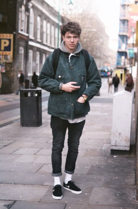 Street/Skatewear inspiration album I pieced together. - Album on Imgur Outfits With Air Force Ones, Men Streetwear, Carhartt Jacket, Skate Wear, Streetwear Men, Hoodie Outfit, Perfect Style, Urban Style, Look Vintage