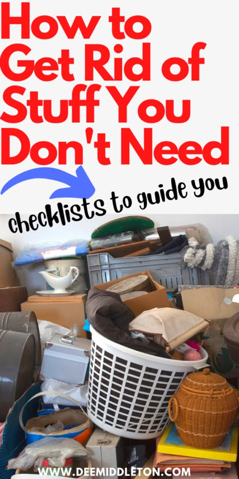 Declutter Help, Easy House Cleaning, Get Rid Of Stuff, Declutter Closet, Declutter Checklist, Decluttering Inspiration, Organize And Declutter, Clutter Control, Declutter Challenge