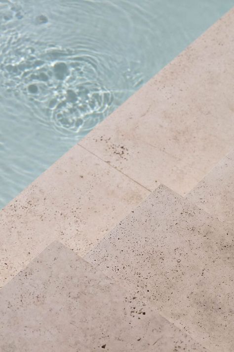 Pool Paving, Modern Tuscan, Eco Outdoor, Stone Feature Wall, Stone Tile Flooring, Travertine Pavers, Travertine Pool, Paving Design, Villa Style