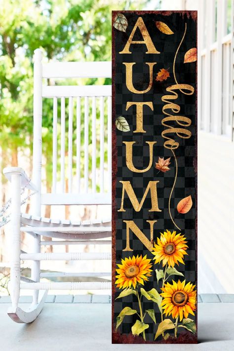 Porche Halloween, Fall Welcome Sign, Modern Farmhouse Entryway, Halloween Porch Sign, Rustic Thanksgiving, Porch Pumpkins, Rustic Modern Farmhouse, Farmhouse Entryway, Autumn Decoration