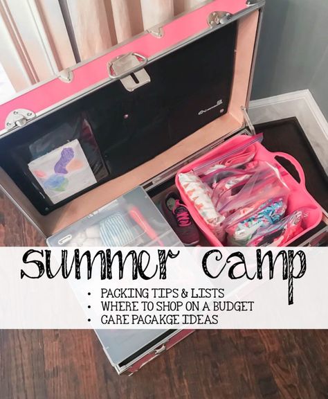 Ideas For Summer Camp, Summer Camp Packing List, Summer Camp Care Package, Church Camp Packing, Camp Care Packages, Summer Camp Packing, Camp Packing, Camp Trunks, Camping With Teens