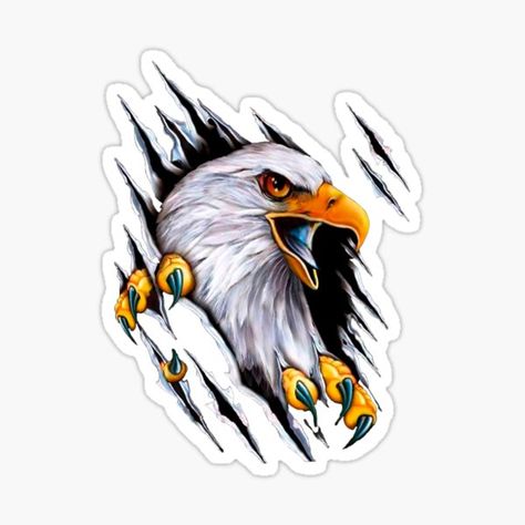 Bald Eagle Painting, Karate Stickers, Eagle Sticker, Michael Banks, Painting Funny, Eagle Images, Eagle Painting, Cat Essentials, American Bald Eagle