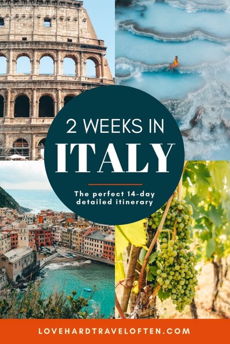 2 weeks in Italy: UNFORGETTABLE 14 day itinerary of Italy’s best spots! Two Weeks In Italy, 2 Weeks In Italy, Backpacking Italy, Driving In Italy, Best Places In Italy, Italy Culture, Italy Trip Planning, Italy Road, Food Italy