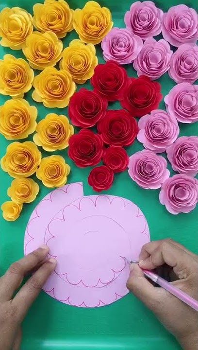 Amazing paper rose | Rose flower | Beautiful Rose How To Make Rose Flower With Paper, Rose Flower With Paper, Paper Rose Making, Diy Rose Paper Flowers, Rose Making Crafts Paper, Rose Flower Paper Craft, Rose Making With Paper, Rose Flower Making With Paper, Flowers Making Crafts Paper