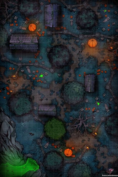 Forest Halloween, Fantasy Dungeon, Date Night Games, Halloween City, Forest Map, Building Map, Battle Map, Halloween Graveyard, Map Pictures