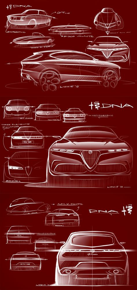 Alfa Romeo Tonale Concept: design sketches by Senior Exterior Designer Alexandros Liokis  #AlfaRomeo #SUV #Design #conceptcar #cardesign #conceptcars #futuristiccars #design #futuristic #autodesign #automotive #car #automotivedesign #cargram #sketch #designsketch #carsketch #cardesignsketch #industrialdesignsketch #cardesignworld #cardesignercommunity #cardesignpro #carbodydesign #carrendering Suv Sketch Design, Automotive Design Sketch, Car Architecture, Automotive Sketching, Cars Drawing, Alfa Romeo Stelvio, Auto Design, Alfa Romeo Spider, Car Designs