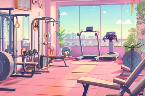 Gym Aesthetic Background, Physical Fitness Background, Workout Background, Background Fitness, Gym Background, Health Background, Ground Photo, Fitness Backgrounds, Window Illustration