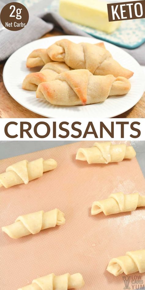 Keto Croissant Recipe, Keto Croissants, Keto Brood, Croissant Recipe, Best Keto Diet, 140 Pounds, Low Carb Bread, Diet Help, Net Carbs