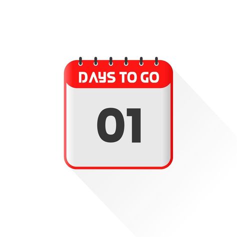 Countdown icon 1 Days Left for sales promotion. Promotional sales banner 1 days left to go 3 Days Left Countdown, 1 Day To Go Countdown, 10 Days Left Countdown, 5 Days Left Countdown, 7 Days To Go Countdown, 1 Day Left Countdown Design, Sales Promotion, Alphabet Code, First Youtube Video Ideas