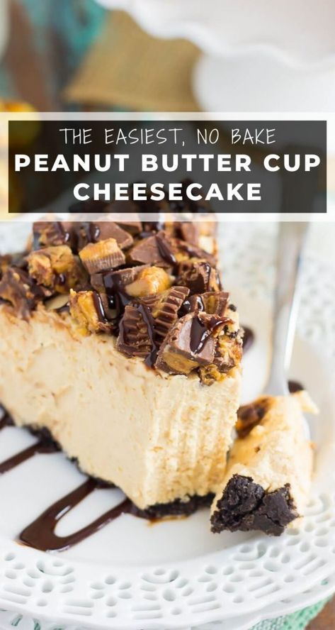 No Bake Pb Cheesecake, Pb Cheesecake No Bake, Reeses Peanut Butter Cheesecake No Bake, No Bake Peanut Butter Chocolate Cheesecake, No Bake Peanut Butter Chocolate Cheesecake Recipes, No Bake Peanut Butter Cup Cheesecake, No Bake Peanut Butter Cheesecake Cups, No Bake Peanut Butter Cheesecake Recipes, Easy No Bake Peanut Butter Cheesecake