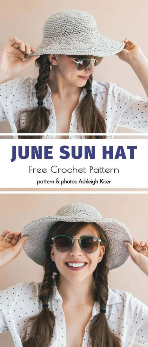 Stylish Crochet Hat Free Patterns Crochet Sun Hats, Sunhat Pattern, Caps Ideas, Crochet Sun, Crochet Summer Hats, Crochet Sun Hat, Hat Patterns Free, Crochet Hat Free, Stylish Crochet