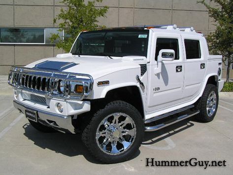 hummers | White Monotone 2008 Hummer H2 SUT #Hummer #Humvee #Rvinyl  =========================== http://www.rvinyl.com/Hummer-Accessories.html Hummer H2 Accessories, Hummer For Sale, Hammer Car, Hummer Truck, Super Pictures, Bmw Scrambler, Hummer Cars, Hummer H1, Kustom Cars