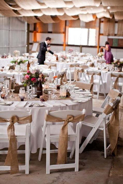 Table Dressing Wedding, Wedding Table Dressing Ideas, Wedding Table White Chairs, Wedding Ivory Tablecloth, Table Dressing Ideas, Taupe Wedding Table Linens, Barn Wedding Table Cloth, Long Rustic Barn Wedding Tables, Table Dressing