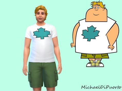 Total Drama Owen's T-Shirt #TheSims4 #TS4CC Total Drama Island Sims 4, Total Drama Island Sims 4 Cc, Sims 4 Total Drama Cc, Sims 4 Total Drama, Owen Total Drama, Pusheen T Shirt, Pahkitew Island, Dear Mom And Dad, Sims Inspiration