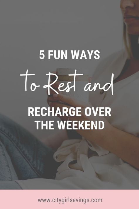 Rest is just as important as all of your hard work! While it’s tempting to create a big to-do list on your day off and try to get a million things done, make sure you also take some time to slow down and relax! Check out these five fun ways to rest and get your energy back over the weekend. #WorkHardRestHard #WomenWhoWork #CityGirlSavings Tomorrow Is Never Promised, Motivation Goals, Lack Of Sleep, Enjoy Your Life, Reading Material, Budgeting Tips, Financial Independence, Favorite Authors, Positive Life