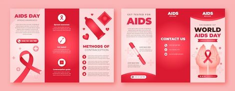 Free vector world aids day remembrance b... | Free Vector #Freepik #freevector #aids #hiv #hiv-aids #aids-day First Aid Brochure, Social Media Moodboard, Hiv Aids Awareness, Aids Awareness, Brochure Design Layout, Aids Day, World Aids Day, Business Brochure, Presentation Design