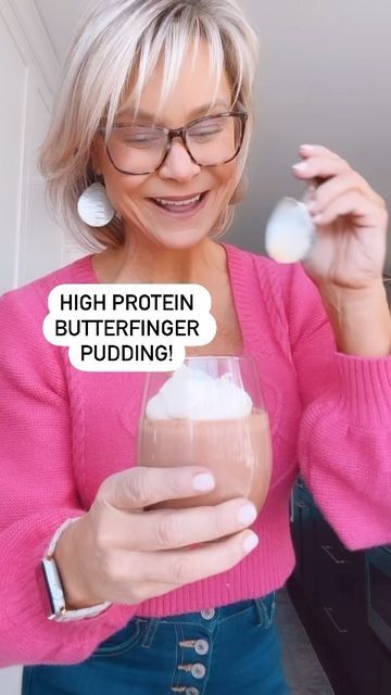 Butterfinger High Protein Pudding, Protein Shake Recipes With Fairlife, Fairlife Protein Shake Pudding, Fairlife Core Power Recipes, Core Power Protein Shake Recipe, Butterfinger Protein Pudding, Fairlife Protein Pudding Recipe, Fairlife Protein Recipes, Protein Pudding With Protein Shake