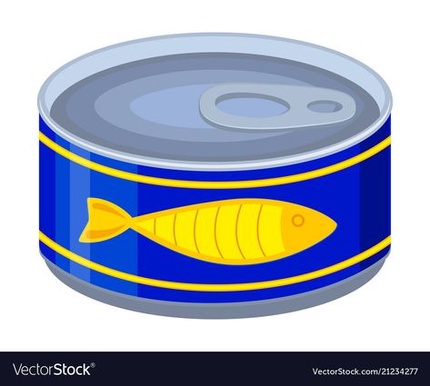 Canned Fish, Vegetable Cartoon, Tinned Fish, Food Vector, Canned Cat Food, Food Sketch, Fish Vector, Food Cartoon, Food Clips