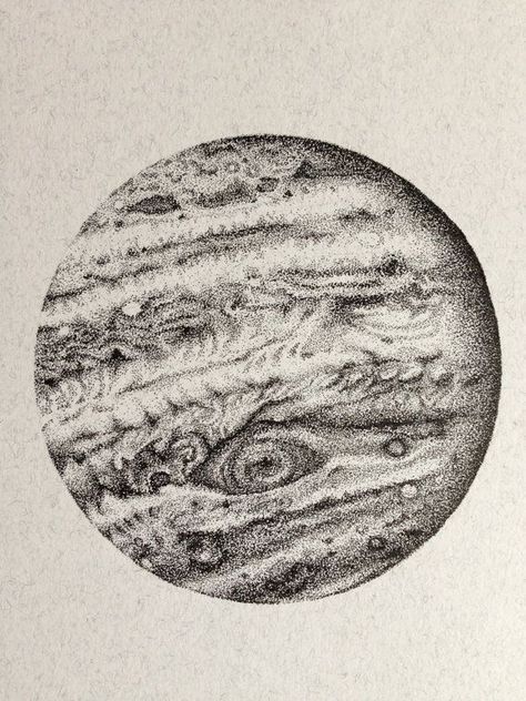 Jupiter Sketch, Planet Sketch, Venus Tattoo, Astronomy Tattoo, Planet Drawing, Planet Tattoos, Aries Tattoo, Space Tattoo, Desenho Tattoo