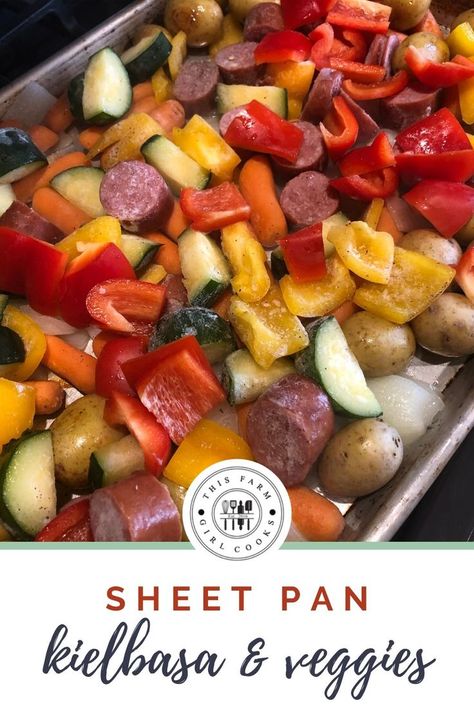 Sheet Pan Kielbasa, Veggie Drawer, Brisket Side Dishes, Veggie Sheet Pan, Kielbasa Recipes, Easy Sheet Pan Dinners, Sheet Pan Suppers, Sausage Dishes, Sheet Pan Dinners Recipes