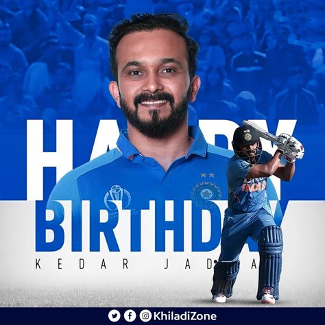 Happy Birthday to India's all-rounder, Kedar Jadhav Happy Birthday, Birthday, Movie Posters, Film Posters