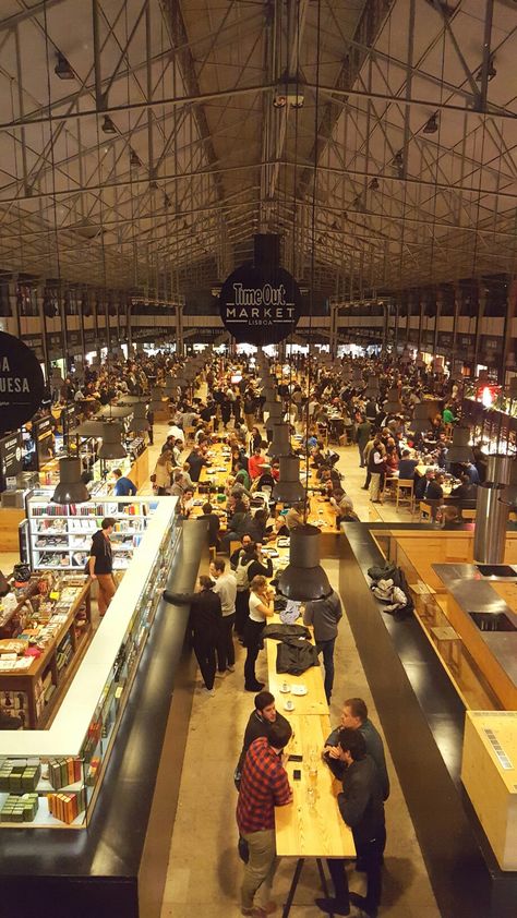 Time Out Market - Lisbon Central Market Architecture, Shopping In Lisbon, Timeout Market Lisbon, Lisbon Flea Market, Souq Market Architecture, Time Out Market Lisbon, Portugal Travel, Time Out, Lisbon