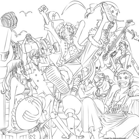 +One Piece cover 61+ by OPf4e-N Anime Coloring Pages One Piece, One Piece Lineart, One Piece Coloring Pages, Anime Colouring, One Piece Cover, Sailor Moon Coloring Pages, Anime Lineart, Coloring Pages Inspirational, One Piece Drawing