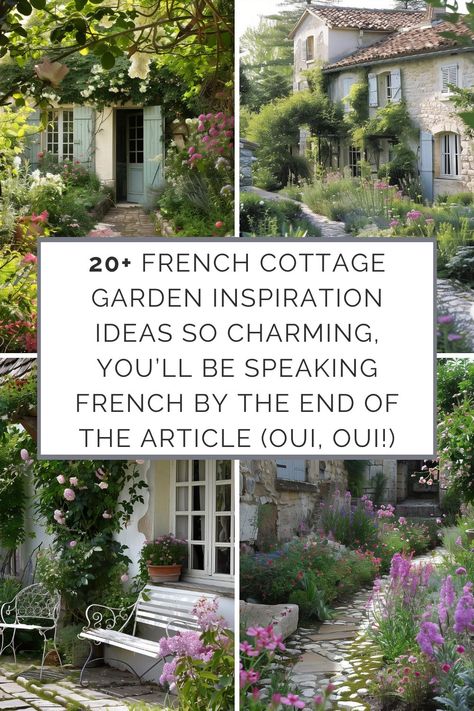 20  French Cottage Garden Inspiration Ideas So Charming, You'll Be Speaking French by the End of the Article (Oui, Oui!) - HearthandPetals French Cottage Garden Landscaping, French Country Gardens, French Country Garden Patio, French Garden Ideas, Cottage Garden Inspiration, Garden Inspiration Ideas, Dreamy Gardens, French Cottage Garden, French Courtyard