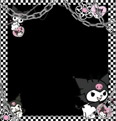 Frame Kuromi, Kuromi Overlay, Kuromi Template, Square Frame Template, Marcos Aesthetic, Overlays For Edits Foto, Kuromi Edit, Frame Edit Aesthetic, Frame Edit