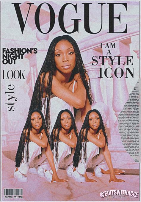 Magazine Cover Edit, Pink Vogue, Vogue Edit, Vogue Magazine Cover, Vogue Magazine, Magazine Cover, Brandy, Fashion Forward, Personal Style