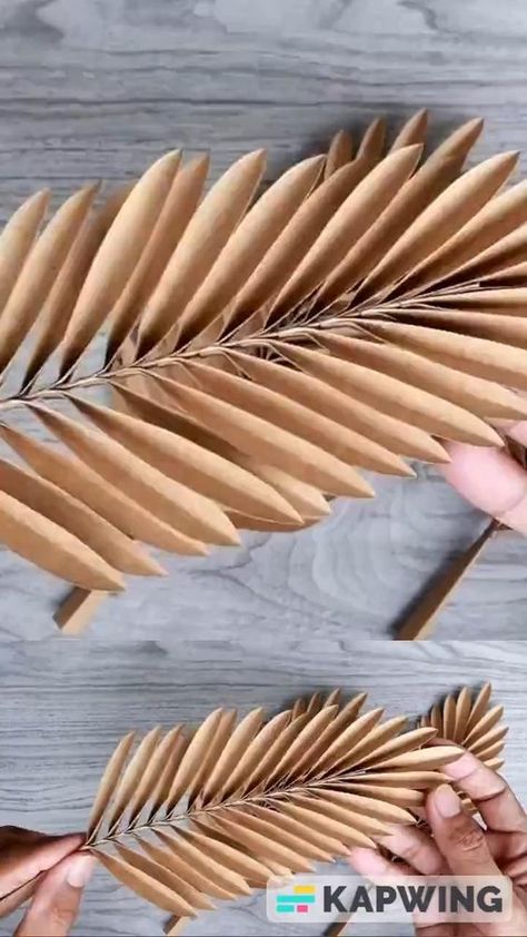 Paper Leaves Diy, Home Decor Ideas Paper, Marvel Diy, Backyard Drainage, Leaves Diy, Wood Leaf, Paper Leaves, Diy Home Decor Ideas, Diy Paper Crafts Decoration