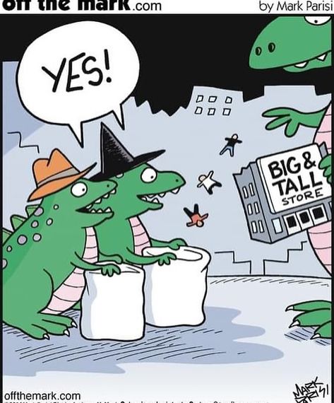 In case you need a hint, the second comic is about Godzilla and kaiju trick-or-treating😁 Mark Parisi, Off The Mark, Trick Or Treating, October 15, Comic Strip, Instagram Shop, Godzilla, Book Series, Trick Or Treat