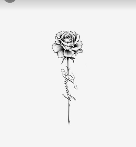 I Love You Rose Tattoo, 4 Arm Tattoos, Single Rose Tattoos, Mum Tattoo, Side Thigh Tattoos, Believe Tattoos, Tattoo Roses, Rose Tattoos For Women, Ear Tattoo Ideas