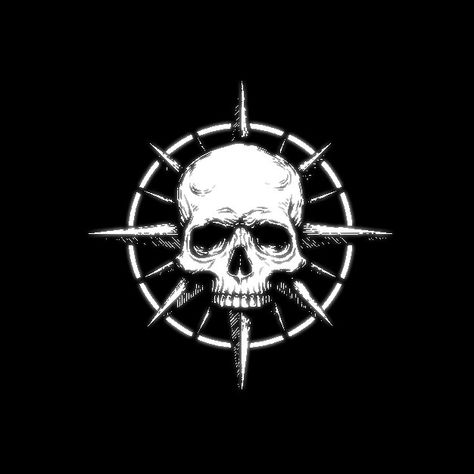 Pirates Logo Design, Pirates Logo, Dark Skull, Compass Png, Black Skull, Pirate Artwork, Pirate Logo, Black Metal Tattoo, Metal Logo