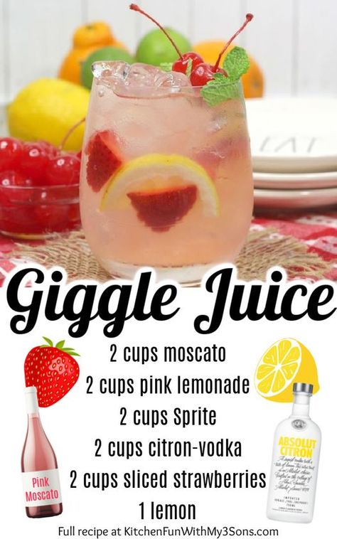 Fake Ginger Teacher Themed Drinks, Nurse Themed Alcoholic Drinks, Themed Alcoholic Drinks, Giggle Juice, Absolut Citron, Creamed Corn Recipes, Thanksgiving Menu Ideas Side Dishes, Citrus Vodka, Homemade Soda