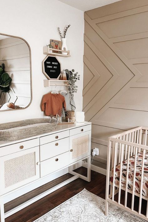 Nursery Paint Color, Taupe Nursery, Accent Wall Paint Colors, Nursery Paint, Taupe Paint Colors, Wainscoting Nursery, Brown Nursery, Nursery Paint Colors, Beige Nursery