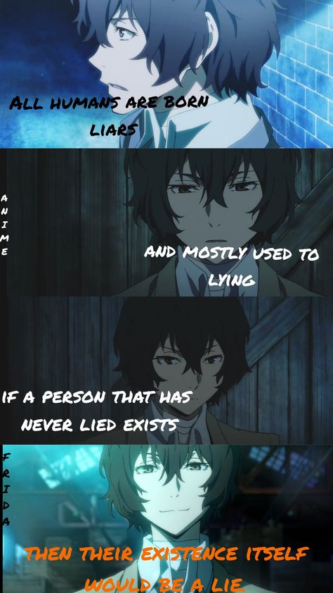 Bungou stray dogs Bungou Stray Dogs Quotes, Stray Dogs Quotes, Bsd Quotes, Stray Kids Quotes, Wiser Quotes, Logic Quotes, Dogs Quotes, Bungou Stray Dogs Wallpaper, Kids Quotes