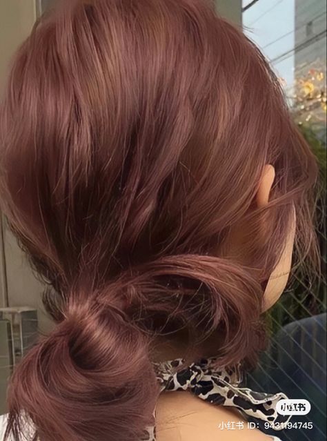 Korean Red Brown Hair Color, Red Brown Hair Korean, Pink Lavender Brown Hair, Bronzed Brown Hair Color, Light Cherry Cola Hair Color, Red Ash Hair, Chocolate Strawberry Hair Color, Brown Strawberry Hair, Strawberry Brown Hair Color