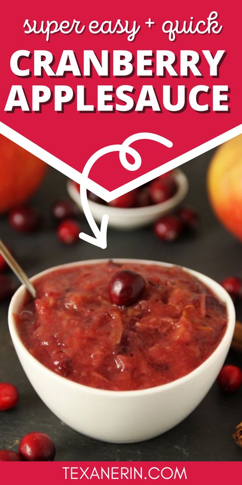 This cranberry applesauce is so easy and quick to make that even your partner can whip it up! Cranberry Applesauce Recipes, Cranberry Applesauce, Whip It, Quick Easy, So Excited, Cranberry, Side Dishes, Food To Make, Do It