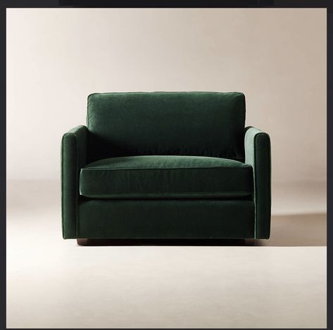 Green Velvet Chair, Green Velvet Sofa, Green Furniture, Chair And A Half, Room Color Schemes, Modern Chair, Modern Accent Chair, Accent Arm Chairs, Curved Sofa