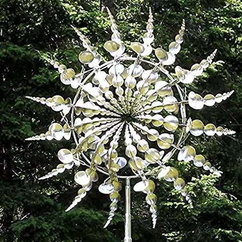 Solar Wind Spinners, Chevy Corvair, Garden Spinners, Metal Windmill, Wind Catcher, Metal Wind Spinners, Reflection Painting, Wind Sculptures, Kinetic Sculpture