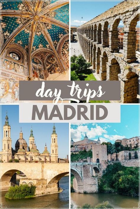 Explore Spain with day trips around Madrid. Our guide reveals how to experience the country's diverse heritage through day trips from Madrid Spain, from the historic streets of Toledo to the captivating city of Córdoba. Monserrat Spain, Day Trips From Madrid, Madrid Nightlife, Roman Aqueduct, Madrid Travel, Adventure Travel Explore, Countries To Visit, Train Ride, Amazing Day